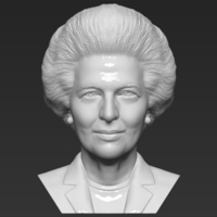 Margaret Thatcher bust ready for full color 3D printing - Thumbnail 8
