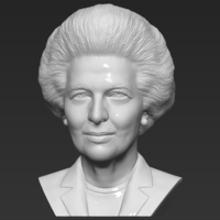Margaret Thatcher bust ready for full color 3D printing - Thumbnail 9