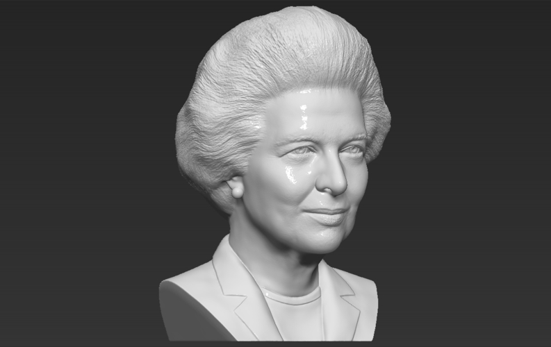 Margaret Thatcher bust ready for full color 3D printing 3D Print 283055
