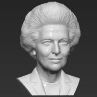 Margaret Thatcher bust ready for full color 3D printing - Thumbnail 13