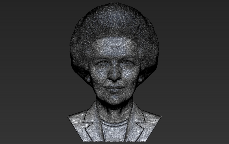 Margaret Thatcher bust ready for full color 3D printing 3D Print 283059