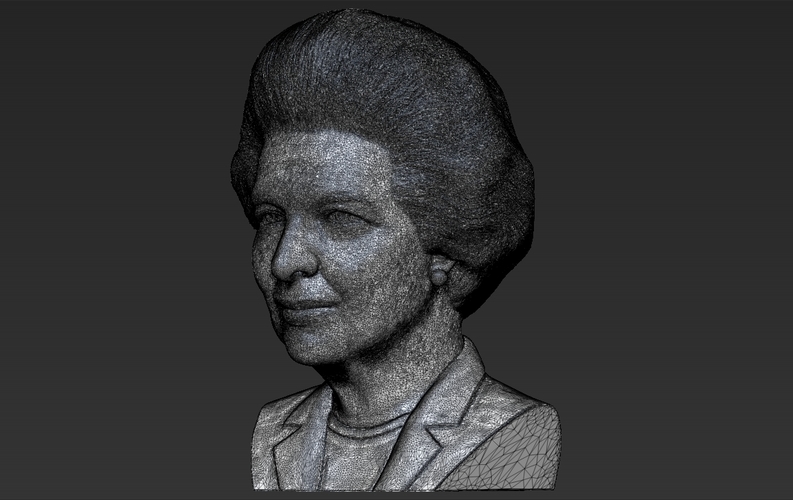 Margaret Thatcher bust ready for full color 3D printing 3D Print 283060