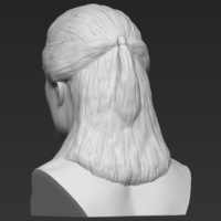 Geralt of Rivia The Witcher Cavill bust 3D printing ready - Thumbnail 5