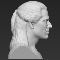 Geralt of Rivia The Witcher Cavill bust 3D printing ready - Thumbnail 8