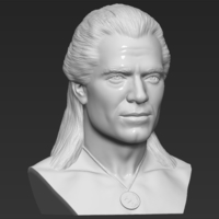 Geralt of Rivia The Witcher Cavill bust 3D printing ready - Thumbnail 10