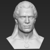 Geralt of Rivia The Witcher Cavill bust 3D printing ready - Thumbnail 11