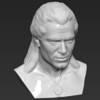 Geralt of Rivia The Witcher Cavill bust 3D printing ready - Thumbnail 12