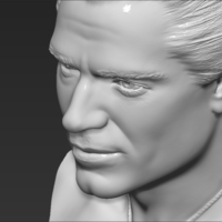 Geralt of Rivia The Witcher Cavill bust 3D printing ready - Thumbnail 17