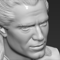 Geralt of Rivia The Witcher Cavill bust 3D printing ready - Thumbnail 18