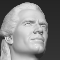 Geralt of Rivia The Witcher Cavill bust 3D printing ready - Thumbnail 19