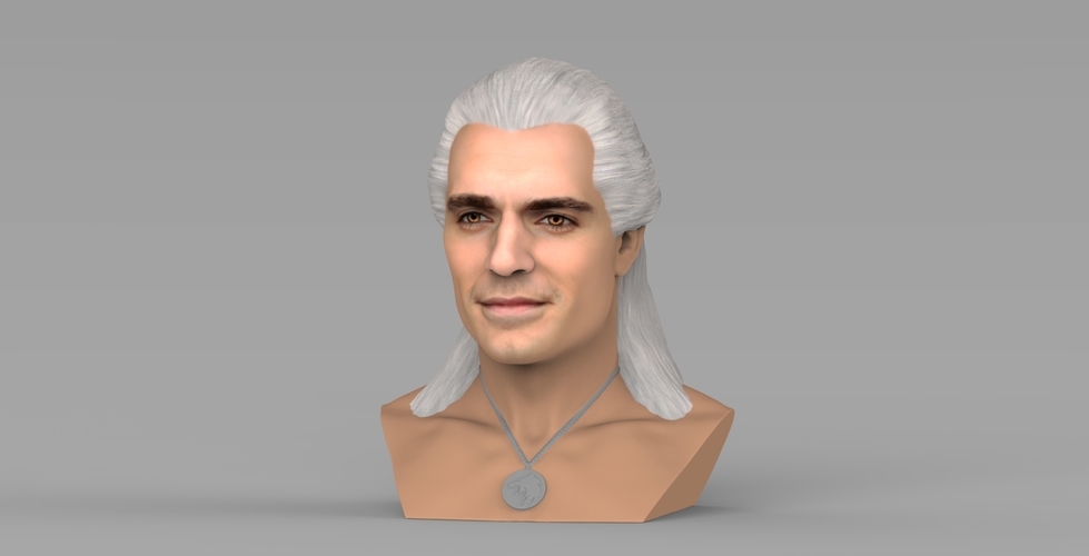 Geralt of Rivia The Witcher Cavill bust full color 3D printing 3D Print 283085