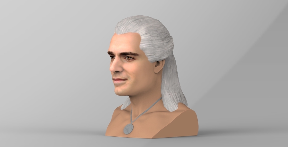 Geralt of Rivia The Witcher Cavill bust full color 3D printing 3D Print 283086