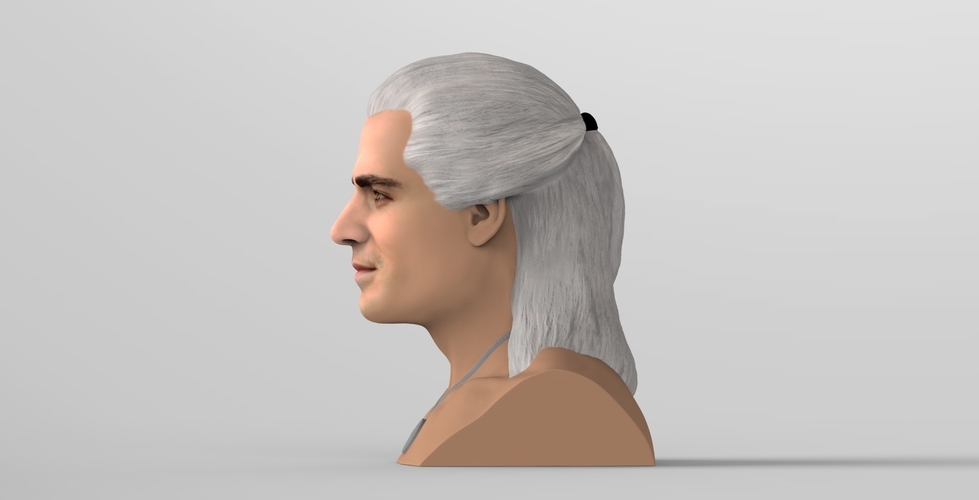 Geralt of Rivia The Witcher Cavill bust full color 3D printing 3D Print 283087
