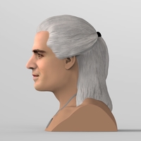 Geralt of Rivia The Witcher Cavill bust full color 3D printing - Thumbnail 4