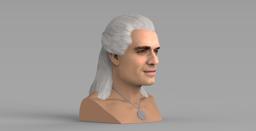Geralt of Rivia The Witcher Cavill bust full color 3D printing 3D Print 283090