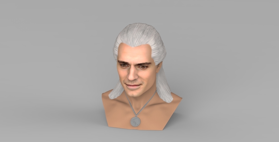Geralt of Rivia The Witcher Cavill bust full color 3D printing 3D Print 283091