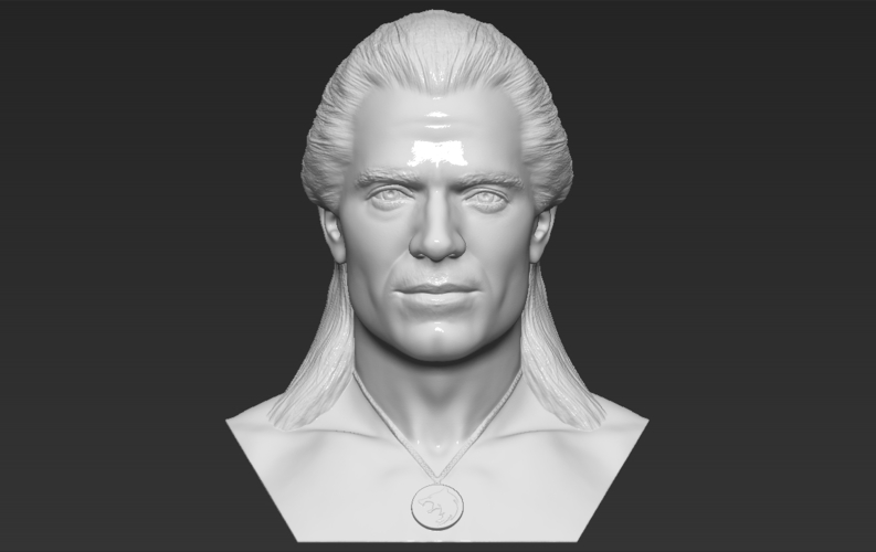 Geralt of Rivia The Witcher Cavill bust full color 3D printing 3D Print 283093