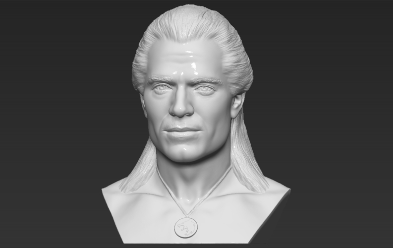 Geralt of Rivia The Witcher Cavill bust full color 3D printing 3D Print 283094