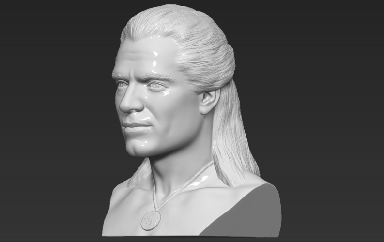 Geralt of Rivia The Witcher Cavill bust full color 3D printing 3D Print 283095