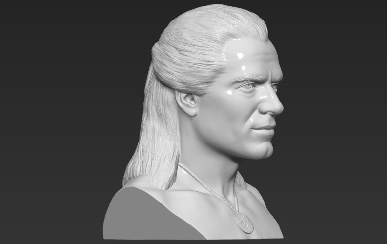 Geralt of Rivia The Witcher Cavill bust full color 3D printing 3D Print 283097