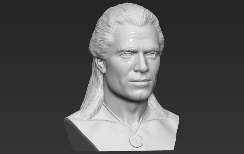 Geralt of Rivia The Witcher Cavill bust full color 3D printing 3D Print 283098