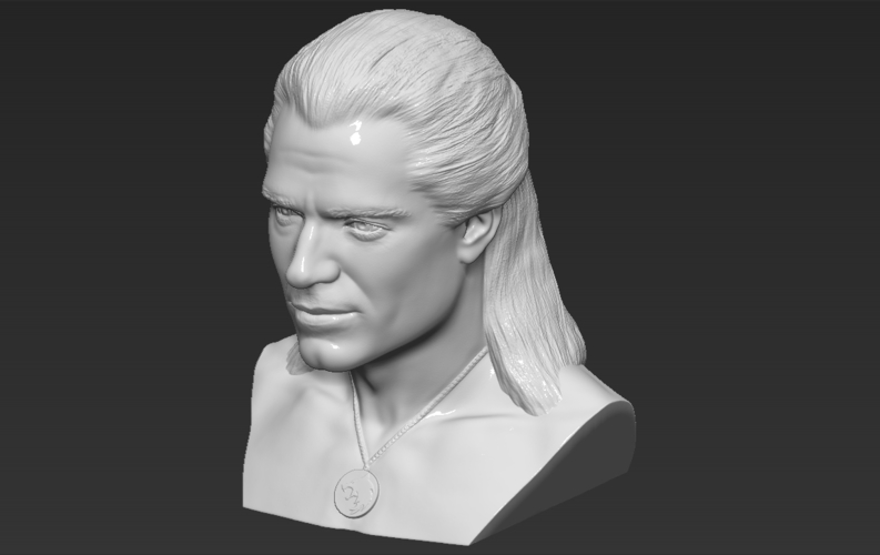 Geralt of Rivia The Witcher Cavill bust full color 3D printing 3D Print 283099