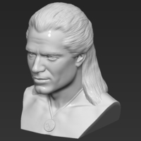 Geralt of Rivia The Witcher Cavill bust full color 3D printing - Thumbnail 16