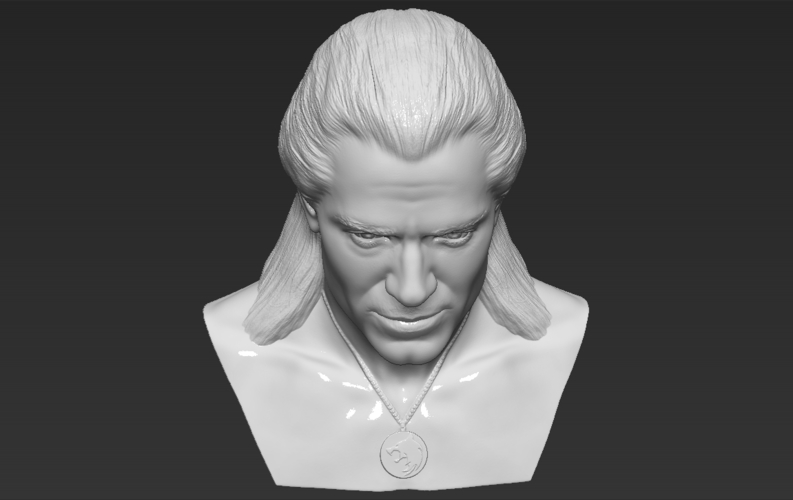 Geralt of Rivia The Witcher Cavill bust full color 3D printing 3D Print 283100