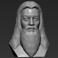 Dumbledore from Harry Potter bust 3D printing ready stl obj - Thumbnail 12