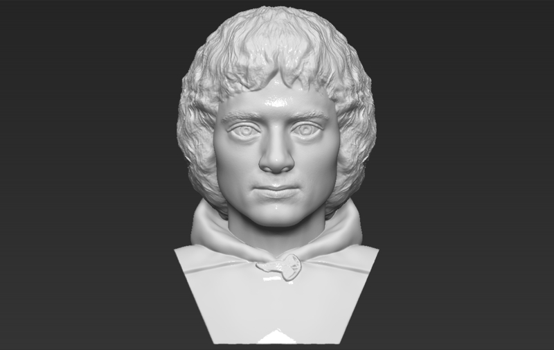 Frodo Baggins The Lord of the Rings bust 3D printing ready