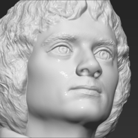 Frodo Baggins The Lord of the Rings bust 3D printing ready - Thumbnail 19