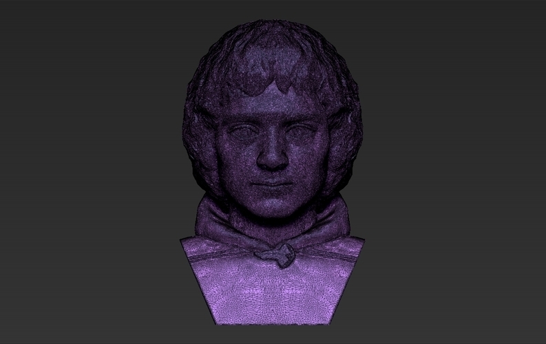 Frodo Baggins The Lord of the Rings bust 3D printing ready 3D Print 283174