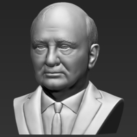 Mikhail Gorbachev bust 3D printing ready stl obj formats - Thumbnail 2