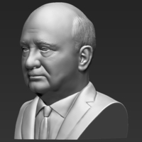 Mikhail Gorbachev bust 3D printing ready stl obj formats - Thumbnail 3