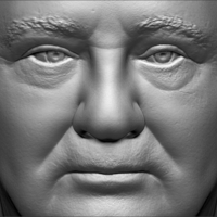 Mikhail Gorbachev bust 3D printing ready stl obj formats - Thumbnail 16