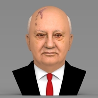 Small Mikhail Gorbachev bust ready for full color 3D printing 3D Printing 283197