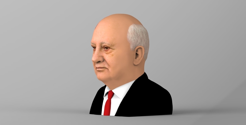 Mikhail Gorbachev bust ready for full color 3D printing 3D Print 283199