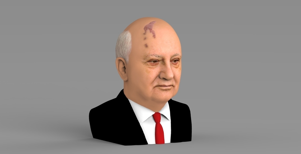Mikhail Gorbachev bust ready for full color 3D printing 3D Print 283201