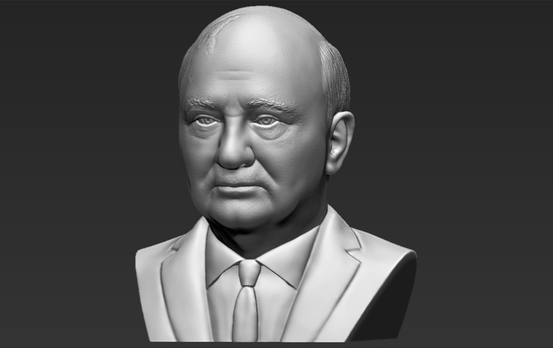 Mikhail Gorbachev bust ready for full color 3D printing 3D Print 283207