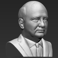 Mikhail Gorbachev bust ready for full color 3D printing - Thumbnail 15