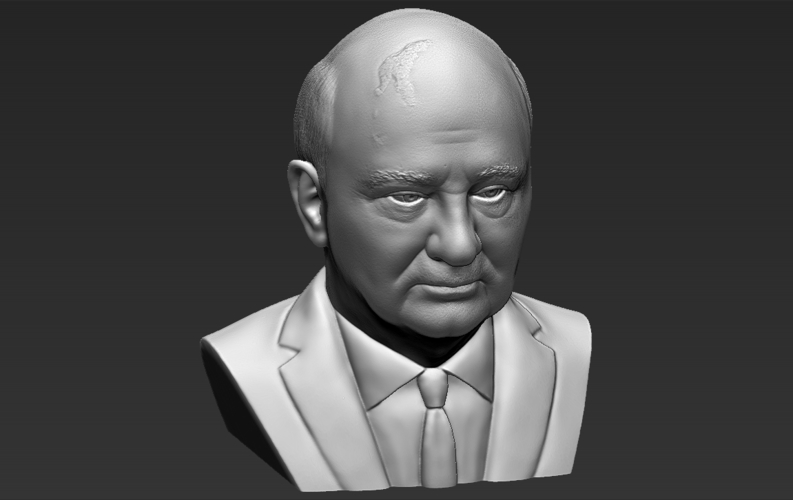 Mikhail Gorbachev bust ready for full color 3D printing 3D Print 283212