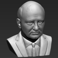 Mikhail Gorbachev bust ready for full color 3D printing - Thumbnail 16
