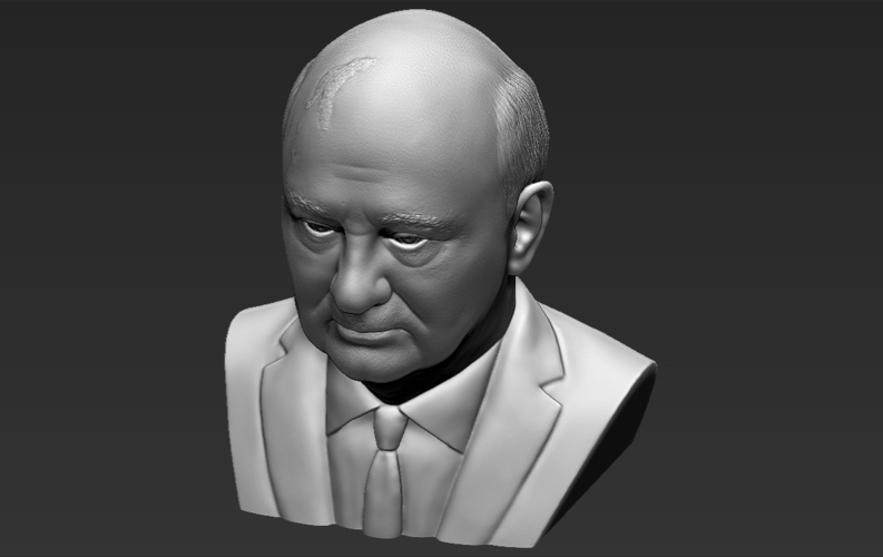 Mikhail Gorbachev bust ready for full color 3D printing 3D Print 283213