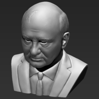 Mikhail Gorbachev bust ready for full color 3D printing - Thumbnail 17