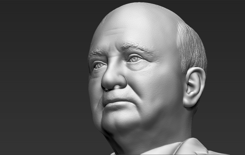 Mikhail Gorbachev bust ready for full color 3D printing 3D Print 283214