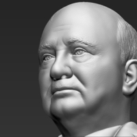 Mikhail Gorbachev bust ready for full color 3D printing - Thumbnail 18
