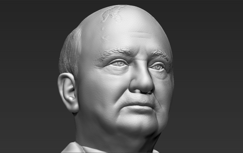 Mikhail Gorbachev bust ready for full color 3D printing 3D Print 283215