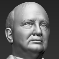Mikhail Gorbachev bust ready for full color 3D printing - Thumbnail 19