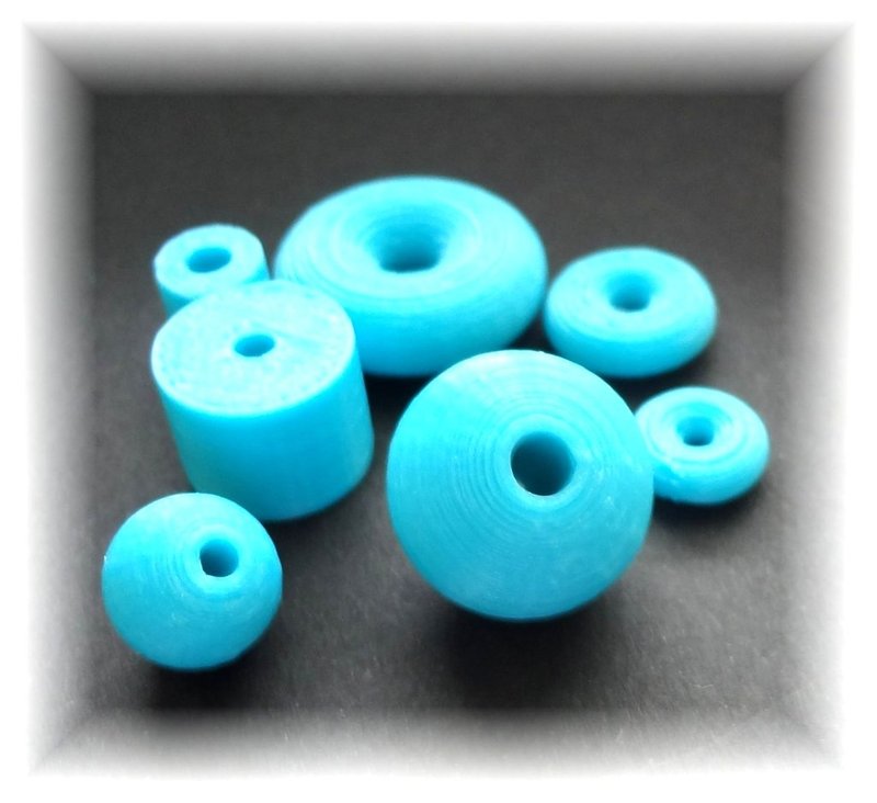 Bead collection in different sizes and shapes