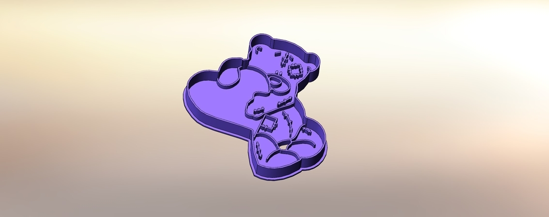 Teddy bear with a heart-100 (Free) 3D Print 283304